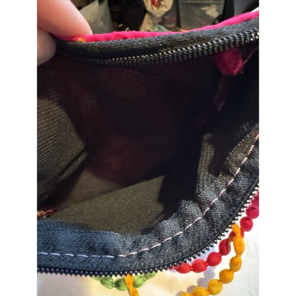 Handmade Embroidered Boho Crossbody Bag With Peacock Design & Multicolor Strap - Picture 12 of 16